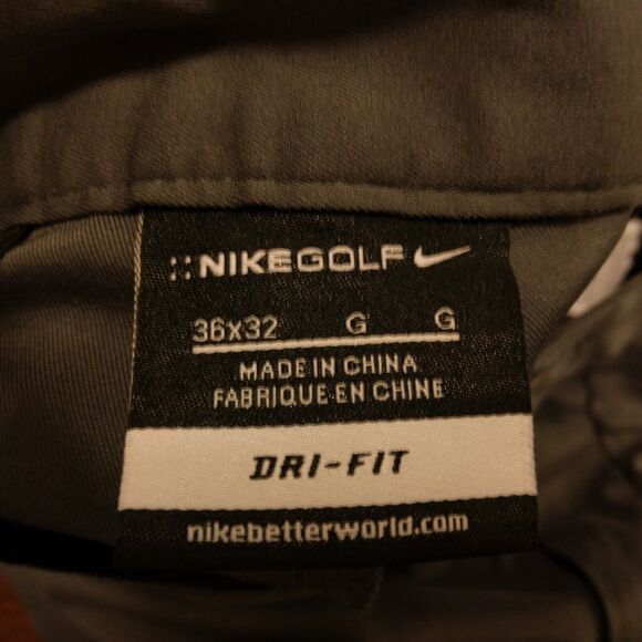 Nike Golf pants mens 36x32 gray drifit Victory flat front performance 472532-021 - Picture 7 of 10